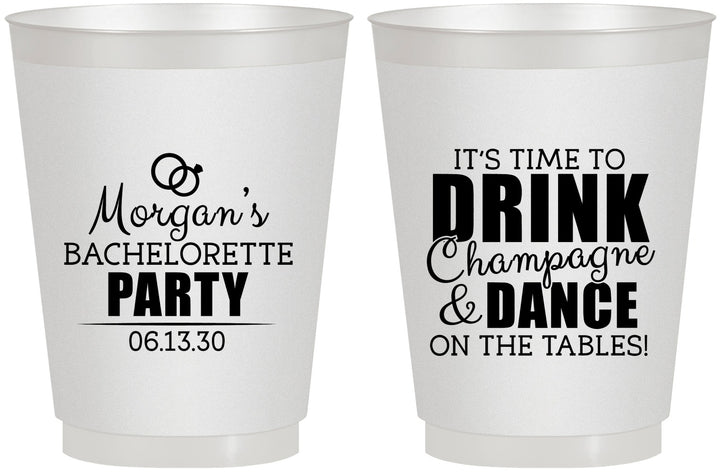 Personalized Bachelorette 16 oz Frosted Cups - Drink Champagne Dance | 60154