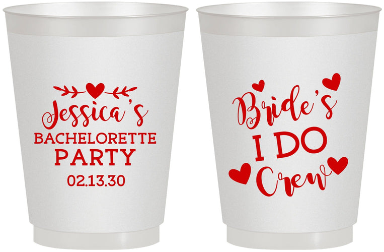Personalized Bachelorette 16 oz Frosted Cups - Brides I Do Crew | 60159