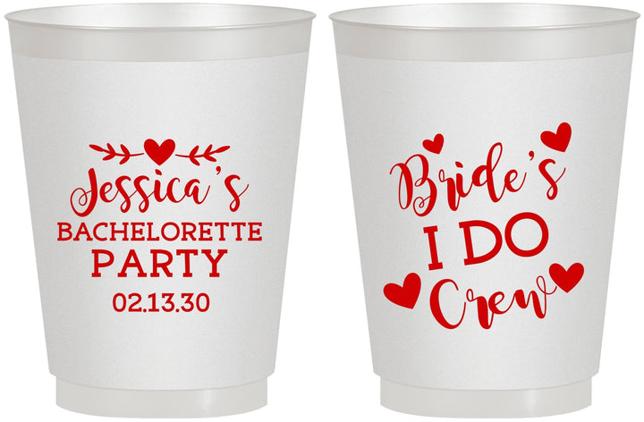 Personalized Bachelorette 16 oz Frosted Cups - Brides I Do Crew | 60159