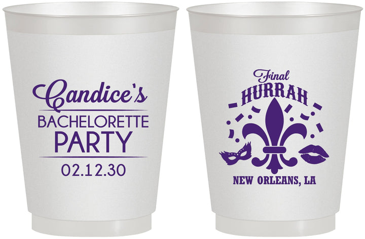 Personalized Bachelorette 16 oz Frosted Cups - New Orleans | 60166