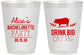 Personalized Bachelorette 16 oz Frosted Cups - Drink Big Eat Pig | 60169