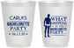 Personalized Bachelorette 16 oz Frosted Cups - What Happens | 60172