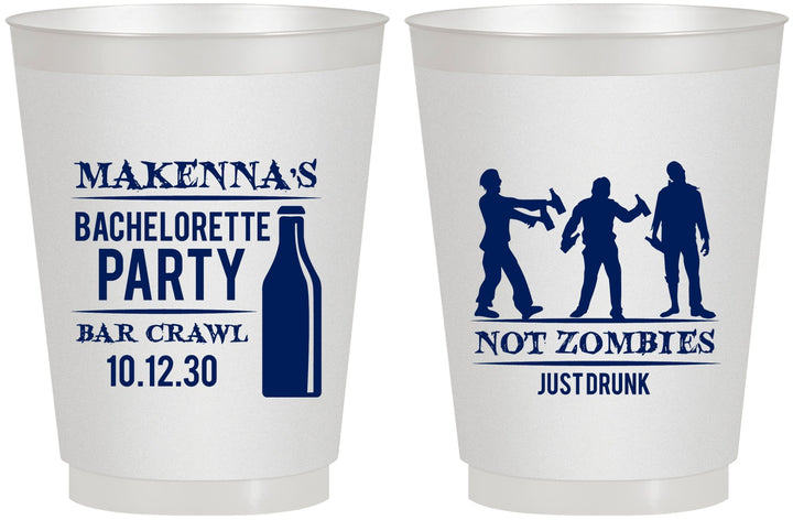 Personalized Bachelorette 16 oz Frosted Cups - Zombie | 60173