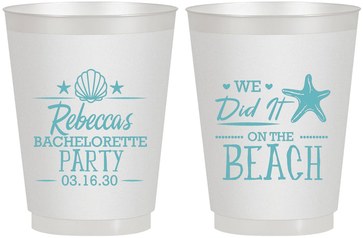 Personalized Bachelorette 16 oz Frosted Cups - Beach | 60183