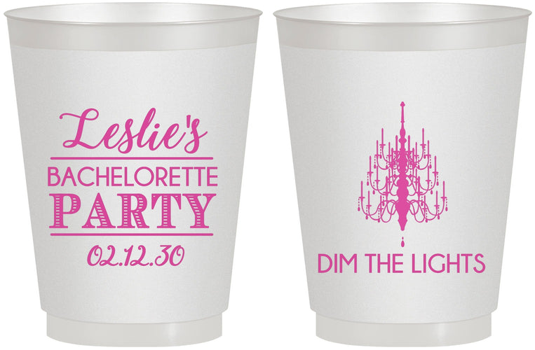Personalized Bachelorette 16 oz Frosted Cups - Lights | 60188