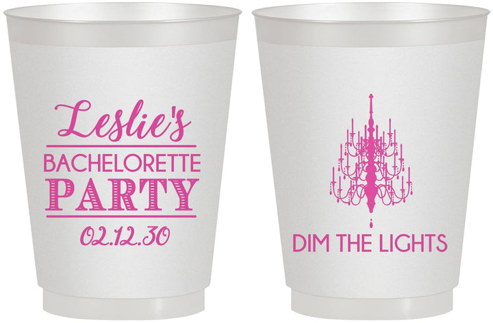 Personalized Bachelorette 16 oz Frosted Cups - Lights | 60188