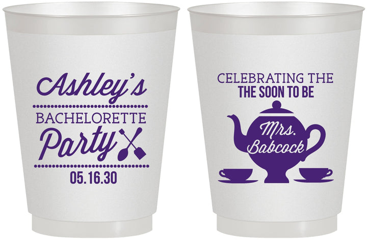 Personalized Bachelorette 16 oz Frosted Cups - Teapot | 60189