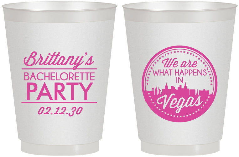 Personalized Bachelorette 16 oz Frosted Cups - Las Vegas | 60190