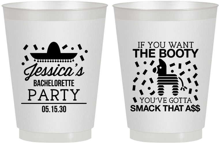 Personalized Bachelorette 16 oz Frosted Cups - Smack That Ass | 60192