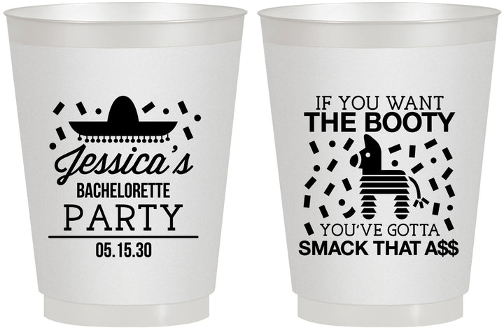 Personalized Bachelorette 16 oz Frosted Cups - Smack That Ass | 60192