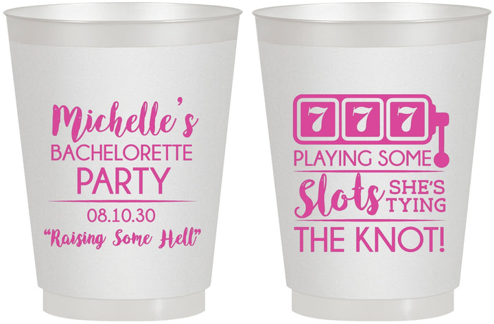 Personalized Bachelorette 16 oz Frosted Cups - Las Vegas | 60195