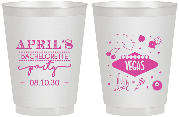 Personalized Bachelorette 16 oz Frosted Cups - Las Vegas | 60198