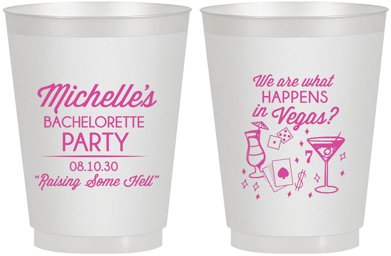 Personalized Bachelorette 16 oz Frosted Cups - Las Vegas | 60199