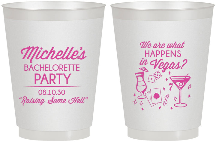 Personalized Bachelorette 16 oz Frosted Cups - Las Vegas | 60199