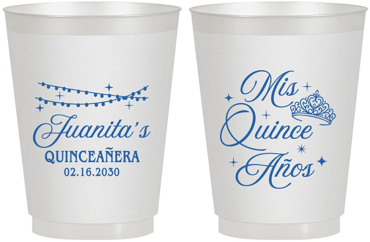 Personalized Quinceanera 16 oz Frosted Cups - Mis Quince Anos | 70001