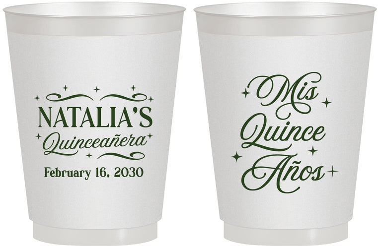 Personalized Quinceanera 16 oz Frosted Cups - Mis Quince Anos | 70006