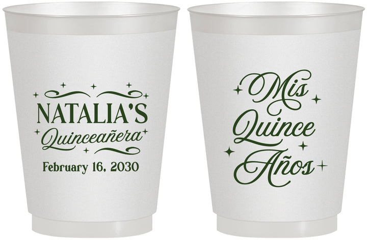 Personalized Quinceanera 16 oz Frosted Cups - Mis Quince Anos | 70006