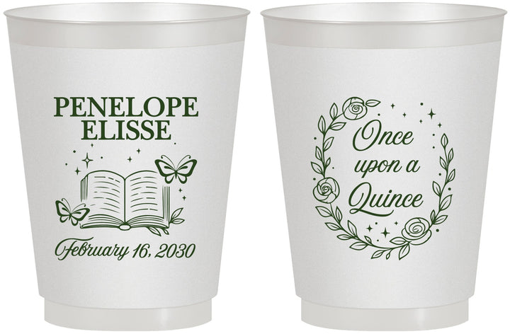 Personalized Quinceanera 16 oz Frosted Cups - Once Upon A Quince | 70014