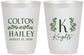 Personalized Wedding 16 oz Frosted Cups - Monogram | 800