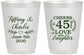 Personalized Anniversary 16 oz Frosted Cups - Cheers To 45 Years | 80006
