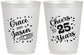 Personalized Anniversary 16 oz Frosted Cups - Cheers To 25 Years | 80012