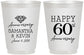 Personalized Anniversary 16 oz Frosted Cups - 60th Wedding | 80019