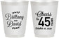 Personalized Anniversary 16 oz Frosted Cups - Cheers To 45 Years | 80036