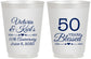 Personalized Anniversary 16 oz Frosted Cups - 50 Years Blessed | 80037