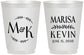 Personalized Wedding 16 oz Frosted Cups - Two Letter Monogram | 801