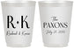 Personalized Wedding 16 oz Frosted Cups - Two Letter Monogram | 802