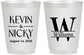 Personalized Wedding 16 oz Frosted Cups - Monogram | 806