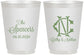 Personalized Wedding 16 oz Frosted Cups - Two Letter Monogram | 808