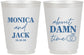 Personalized Wedding 16 oz Frosted Cups - About Damn Time | 809