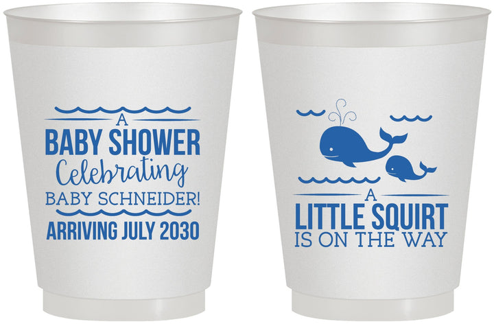 Personalized Baby Shower 16 oz Frosted Cups - Mermaid On Her Way | 90044