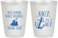 Personalized Baby Shower 16 oz Frosted Cups - Nautical Ahoy It’s A Boy | 90055