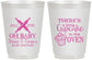 Personalized Baby Shower 16 oz Frosted Cups - Cupcake In The Oven | 90059