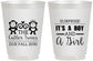 Personalized Baby Shower 16 oz Frosted Cups - Gender Reveal Boy Or Girl | 90063