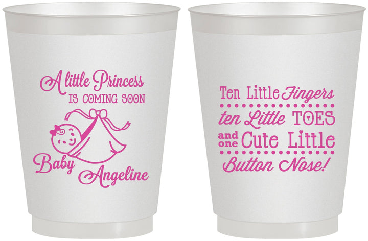 Personalized Baby Shower 16 oz Frosted Cups - Little Princess | 90066