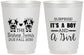 Personalized Baby Shower 16 oz Frosted Cups - Twins Baby Cows | 90067