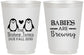 Personalized Baby Shower 16 oz Frosted Cups - Twins Baby Penguins | 90070