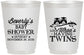 Personalized Baby Shower 16 oz Frosted Cups - Twins Baby Owls | 90074