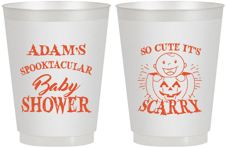 Personalized Baby Shower 16 oz Frosted Cups - So Cute Halloween | 90088
