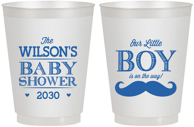 Personalized Baby Shower 16 oz Frosted Cups - Little Boy | 90092