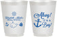 Personalized Baby Shower 16 oz Frosted Cups - Nautical Ahoy It’s A Boy | 90093