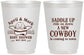 Personalized Baby Shower 16 oz Frosted Cups - New Cowboy | 90104