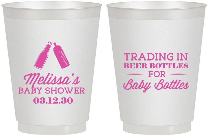 Personalized Baby Shower 16 oz Frosted Cups - Bottles | 90115