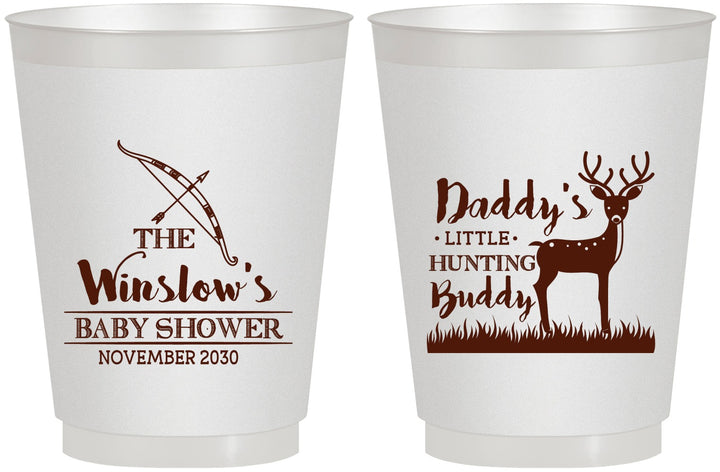 Personalized Baby Shower 16 oz Frosted Cups - Hunting Buddy | 90127