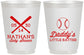 Personalized Baby Shower 16 oz Frosted Cups - Baseball Little Batter | 90136
