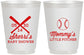 Personalized Baby Shower 16 oz Frosted Cups - Baseball Little Pitcher | 90137