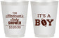Personalized Baby Shower 16 oz Frosted Cups - Football | 90142